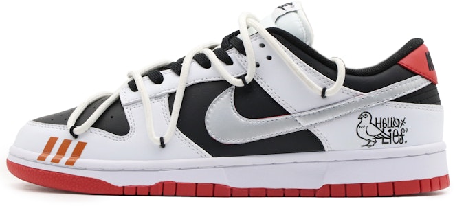Nike Dunk Low カスタム「平和の鳩」(赤/白) FD9762-061(Team57-男女款白鸟) Buy Nike Dunk Low カスタム「平和の鳩」(赤/白) FD9762-061(Team57-男女款白鸟)