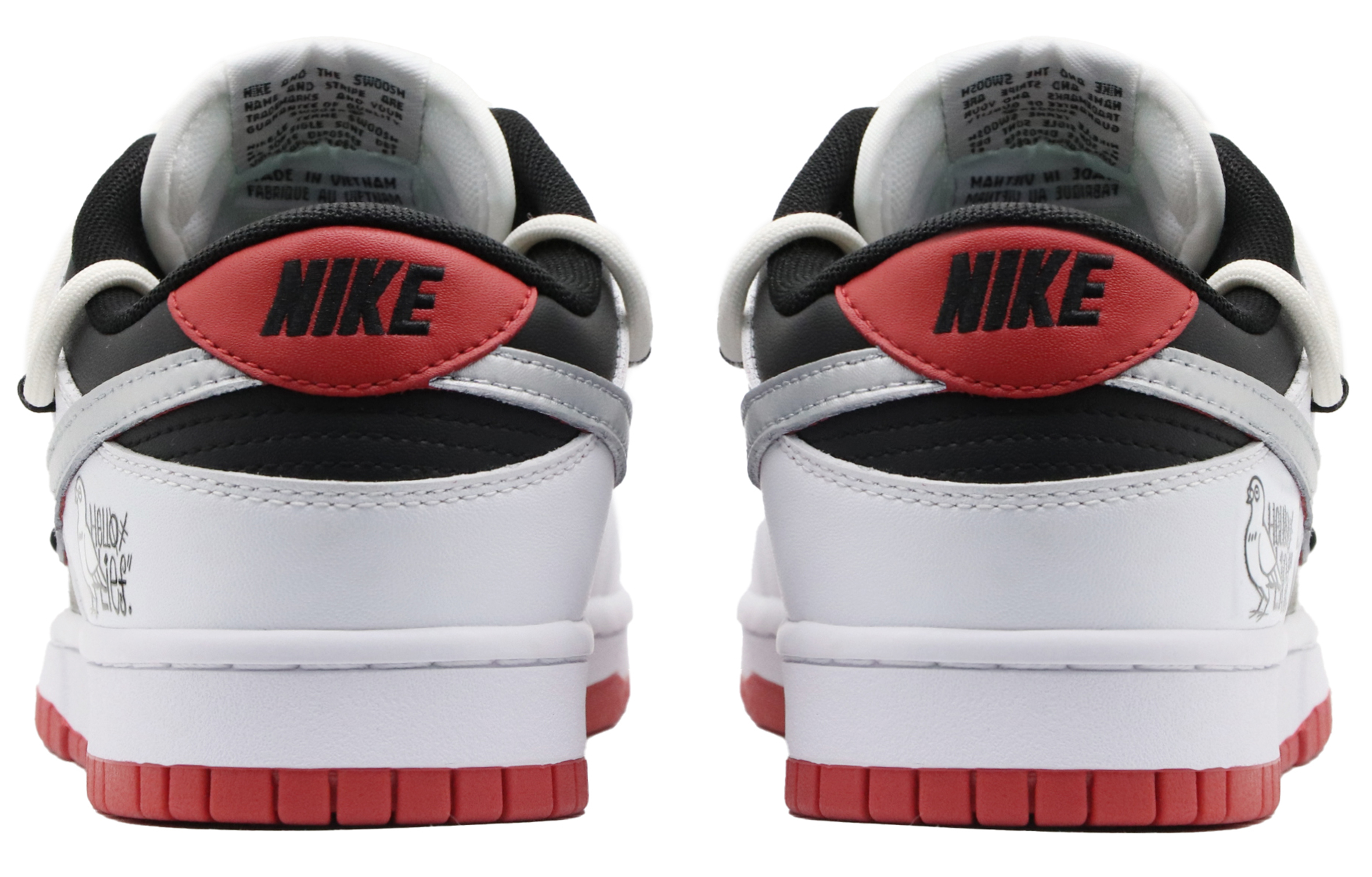 Shop [定制鞋款] 耐克Dunk Low '和平鸽红白' FD9762-061(Team57-男女款白鸟)