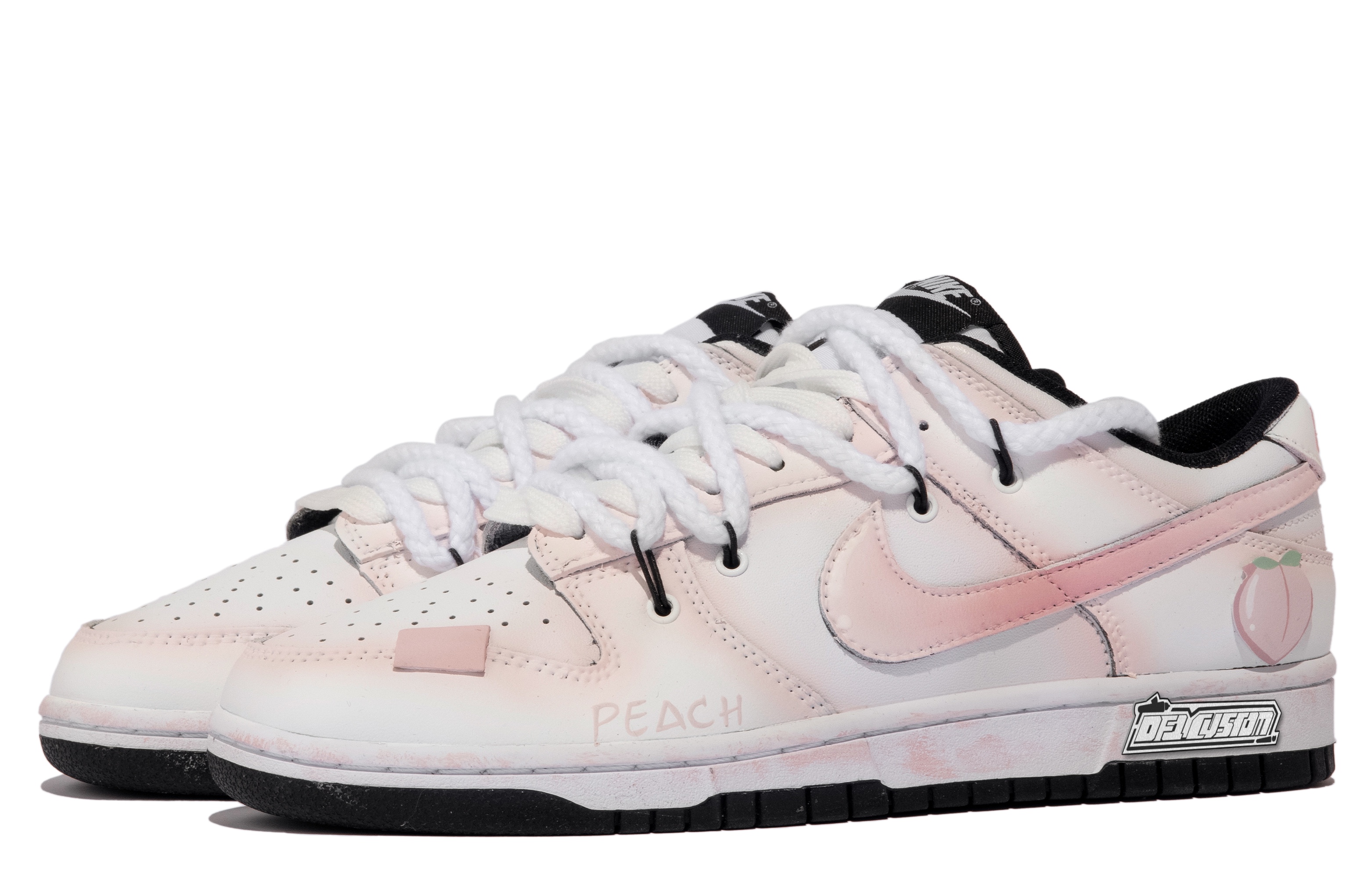 Lookbook 나이키 덩크 로우 '피치 피즈 페이드' (커스텀) CW1590-100(TeamM-女款桃子汽水)