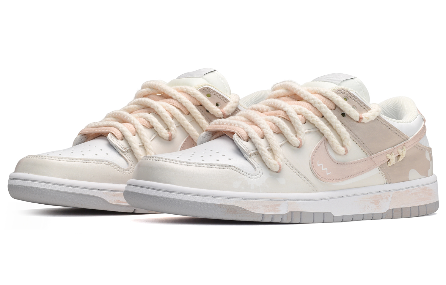 Lookbook 【カスタムシューズ】ナイキダンクロー『ピーチグレープフルーツ』 DD1503-103(TeamE-女款桃桃蜜柚粉白棕)