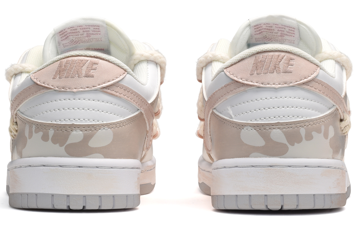 Shop 【カスタムシューズ】ナイキダンクロー『ピーチグレープフルーツ』 DD1503-103(TeamE-女款桃桃蜜柚粉白棕)