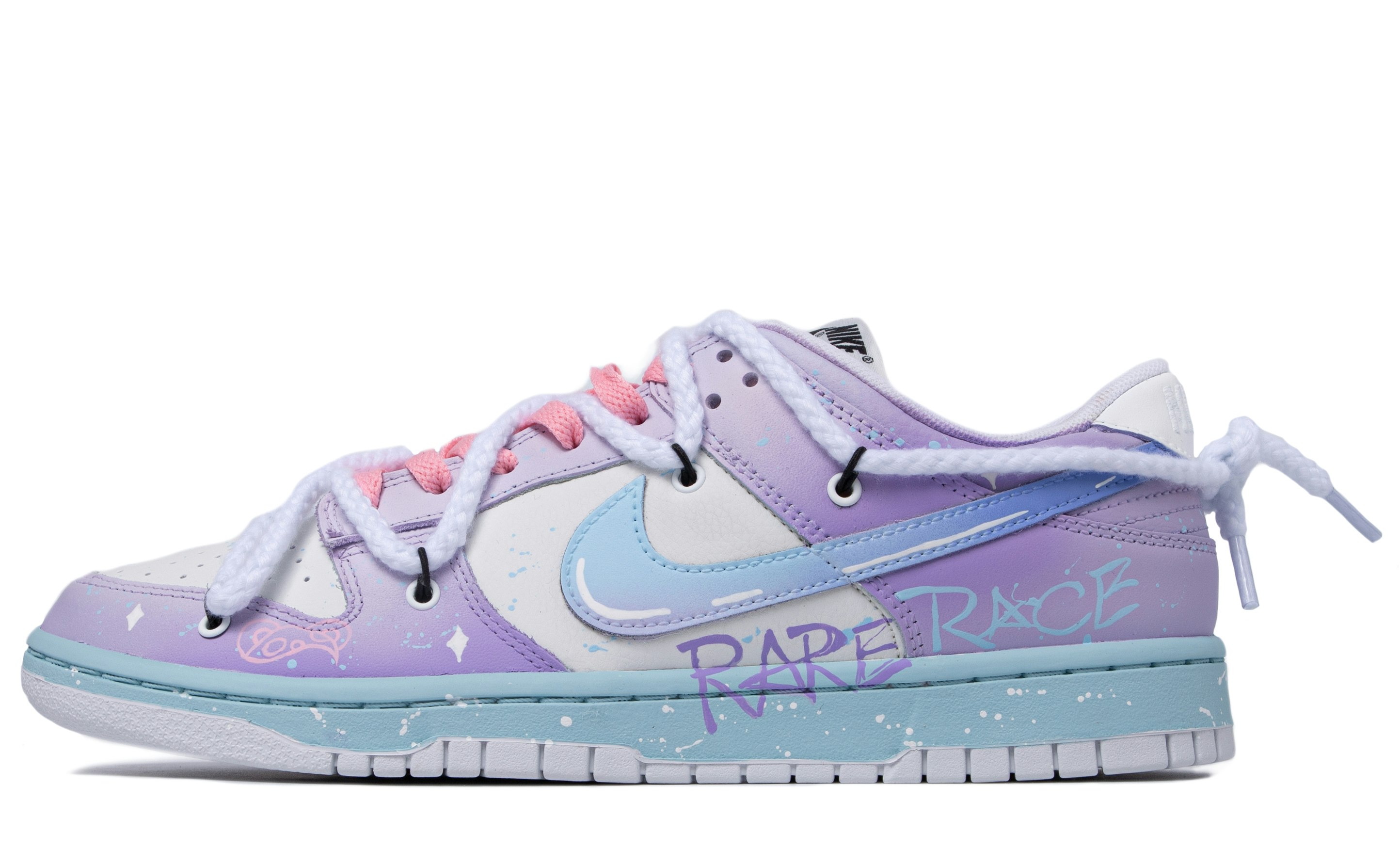 custom-shoes-nike-dunk-low-pearlescent-purple-white-pink