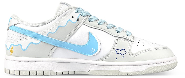 【定制球鞋】Nike Dunk Low Photon Dust 手繪 噴繪 塗鴉 雪山 流淌 滑板 滑雪 字母 板鞋 男女同款 白灰藍 Order 【定制球鞋】Nike Dunk Low Photon Dust 手繪 噴繪 塗鴉 雪山 流淌 滑板 滑雪 字母 板鞋 男女同款 白灰藍