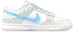 Order 【定制球鞋】Nike Dunk Low Photon Dust 手繪 噴繪 塗鴉 雪山 流淌 滑板 滑雪 字母 板鞋 男女同款 白灰藍