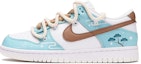 Buy Nike Dunk Low Personalizadas "Bambú y Pino" DH9765-100(TeamThree-女款松柏蓝白)