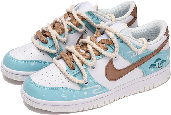 Nike Dunk Low Personalizadas "Bambú y Pino" DH9765-100(TeamThree-女款松柏蓝白) Lookbook Nike Dunk Low Personalizadas "Bambú y Pino" DH9765-100(TeamThree-女款松柏蓝白)