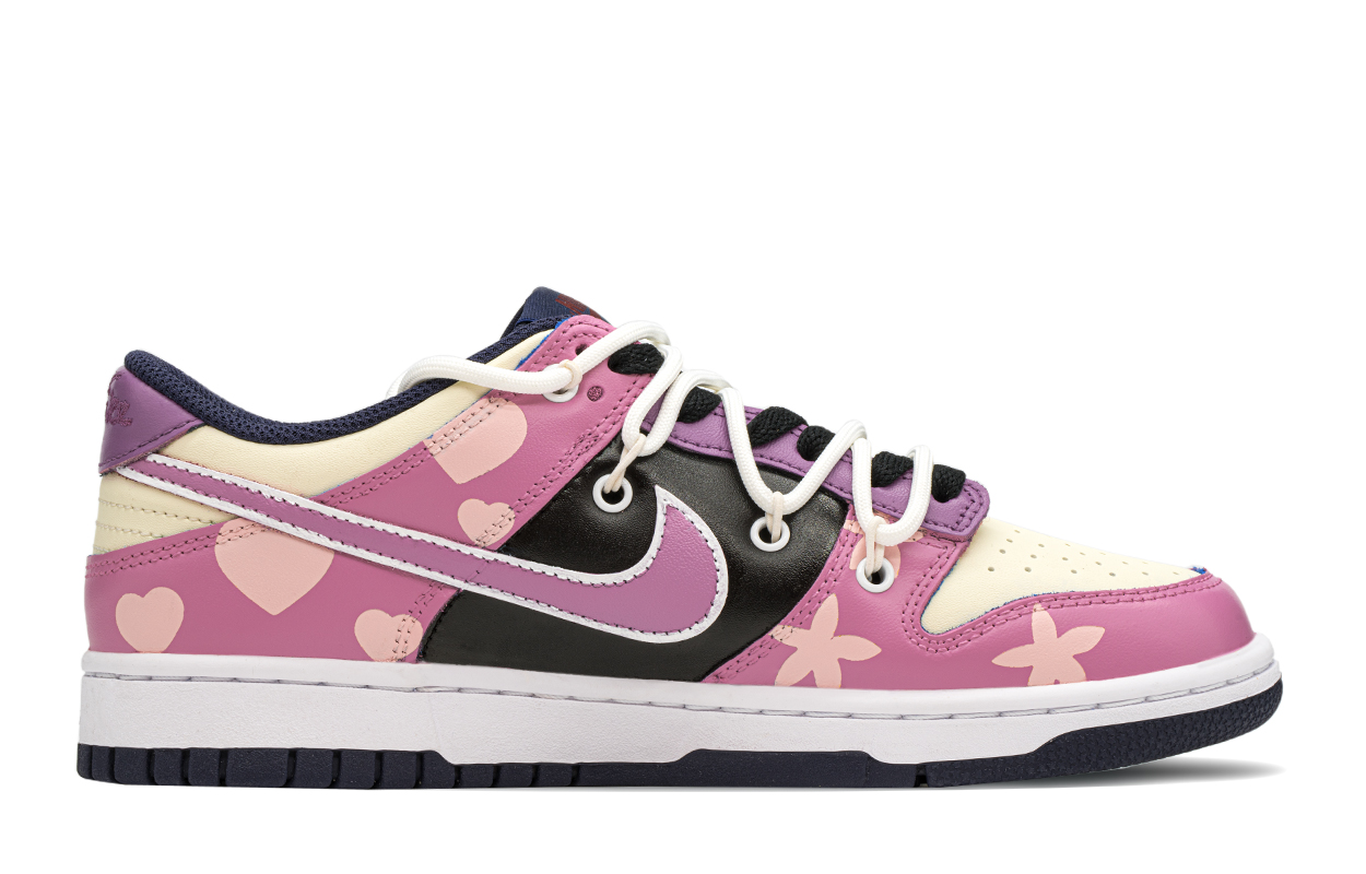 Lookbook [Zapatillas Personalizadas] Nike Dunk Low 'Rosa Negro FZBB' FV8119-161(TeamA-爱爱)