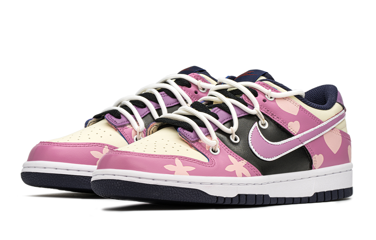 Shop [Zapatillas Personalizadas] Nike Dunk Low 'Rosa Negro FZBB' FV8119-161(TeamA-爱爱)