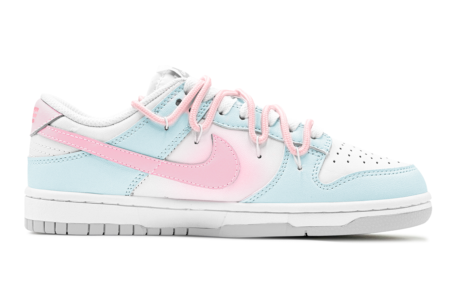 Order 나이키 덩크 로우 '핑크 블루 씨솔트 케이크' (커스텀) DV0831-101(TeamS-粉蓝鸳鸯涂鸦男S-BOX)
