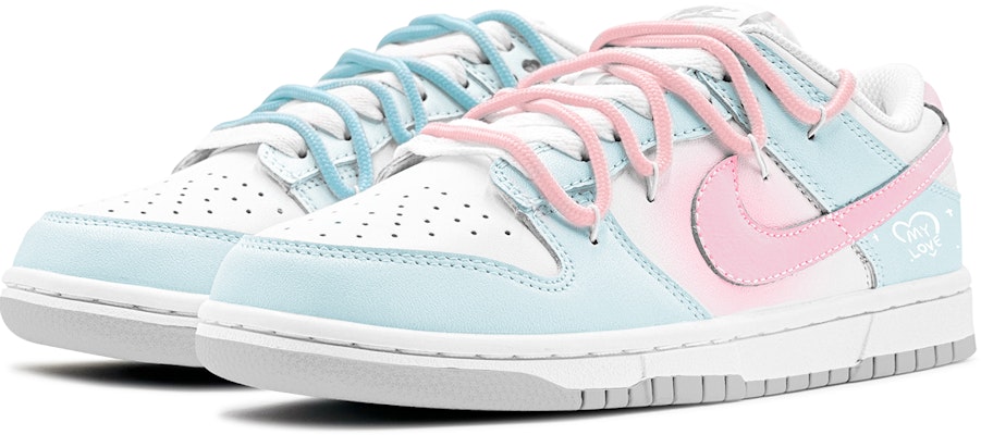 나이키 덩크 로우 '핑크 블루 씨솔트 케이크' (커스텀) DV0831-101(TeamS-粉蓝鸳鸯涂鸦男S-BOX) Lookbook 나이키 덩크 로우 '핑크 블루 씨솔트 케이크' (커스텀) DV0831-101(TeamS-粉蓝鸳鸯涂鸦男S-BOX)