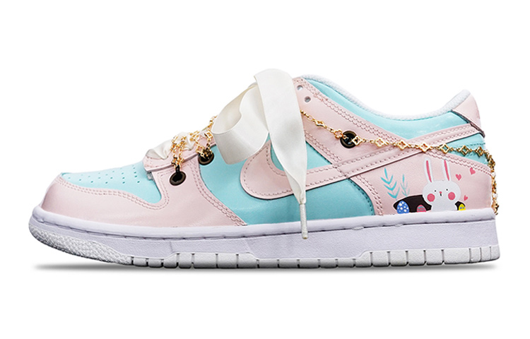 Order 나이키 덩크 로우 '핑크 버니'(커스텀) DH9765-100(Teamone-女款粉红兔子)