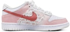 Order 【訂製球鞋】 Nike Dunk 低筒 粉蝴蝶 氣質女孩 輕奢簡約 縫紉工藝 漸變色 絲綢鞋帶 低筒 板鞋 GS 淡粉色