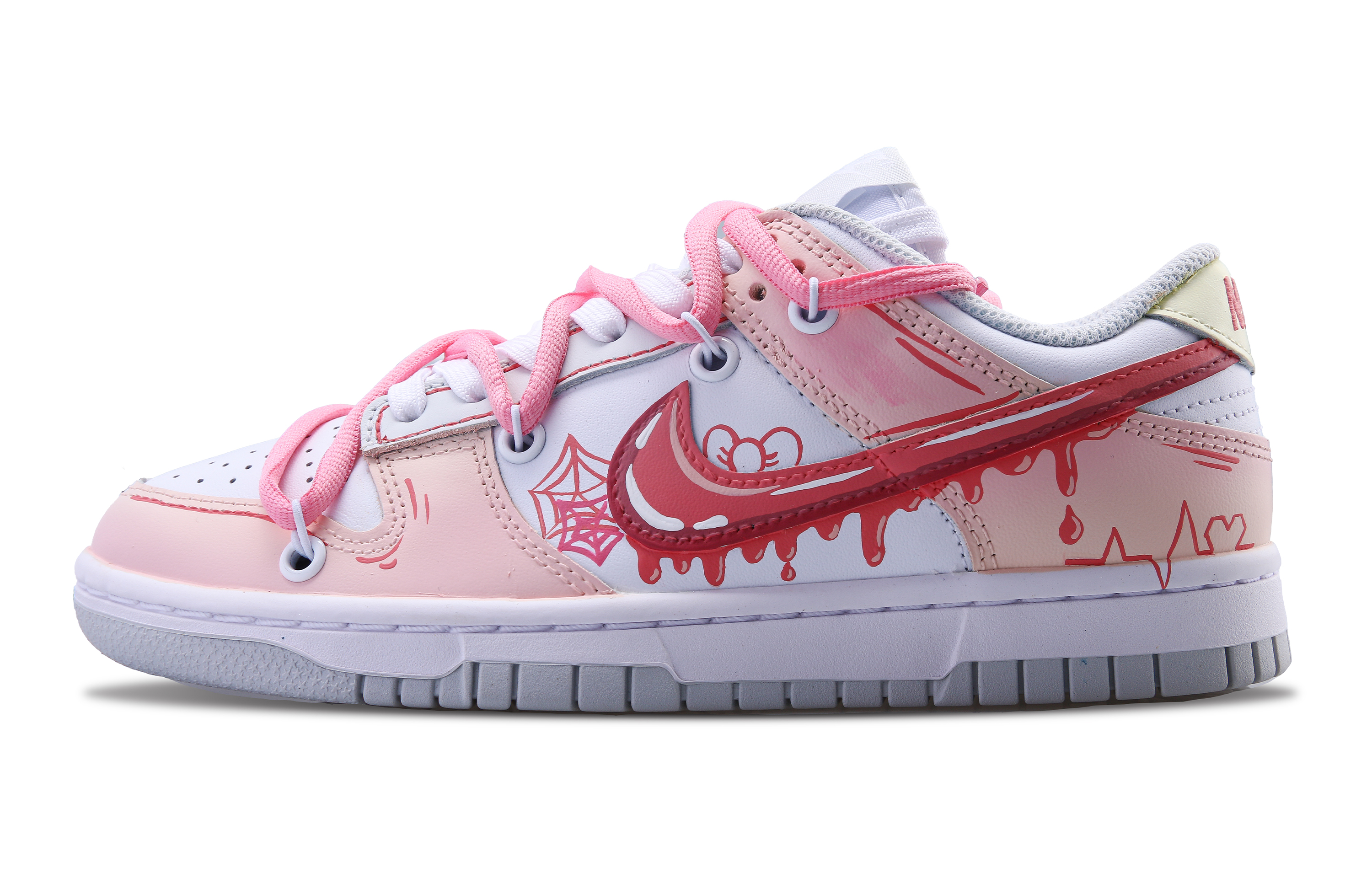 Order 나이키 덩크 로우 '핑크 디컨스트럭티드' (커스텀) DD1503-103(Team252-男女同款摇摆恋曲)
