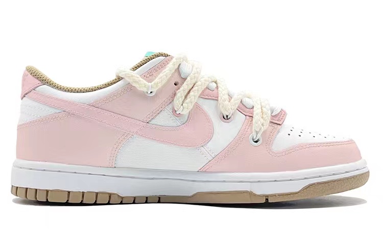 Order 【訂製球鞋】Nike Dunk Low 解構鞋帶 愛心 高街 特殊鞋盒 低幫 板鞋 GS 粉色