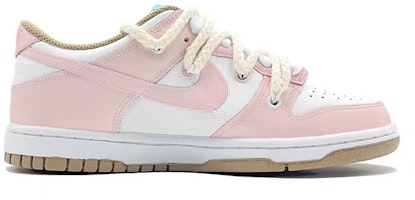 【訂製球鞋】Nike Dunk Low 解構鞋帶 愛心 高街 特殊鞋盒 低幫 板鞋 GS 粉色 Order 【訂製球鞋】Nike Dunk Low 解構鞋帶 愛心 高街 特殊鞋盒 低幫 板鞋 GS 粉色