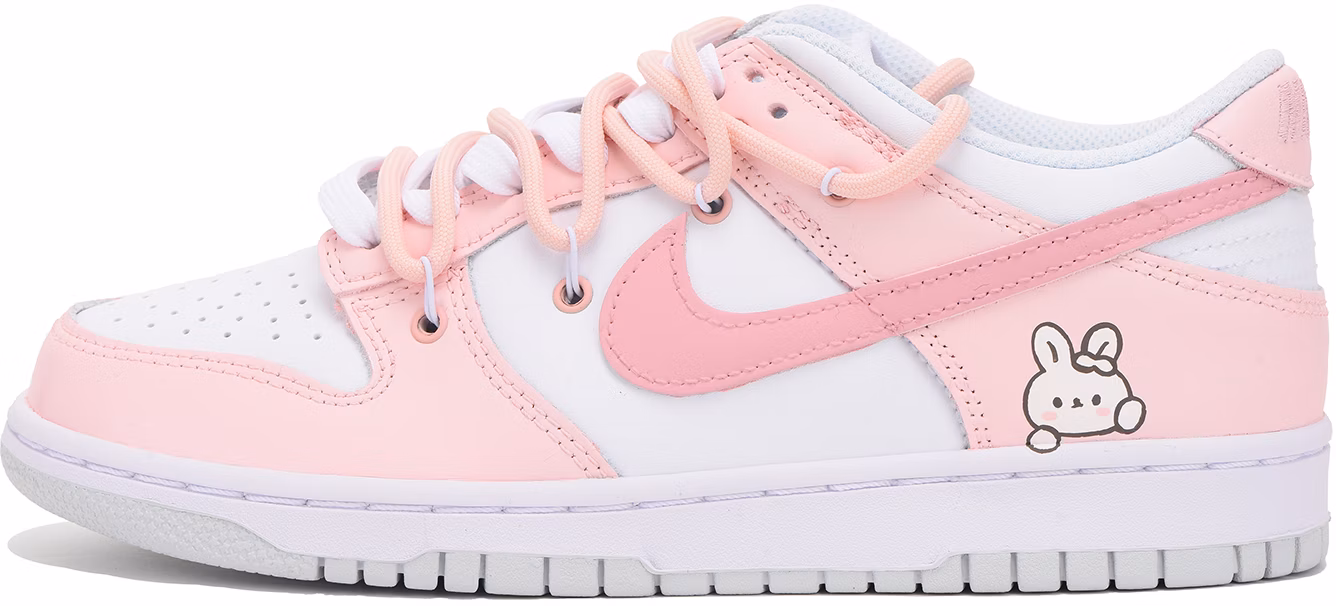 custom-shoes-nike-dunk-low-pink-deconstructed-rabbit