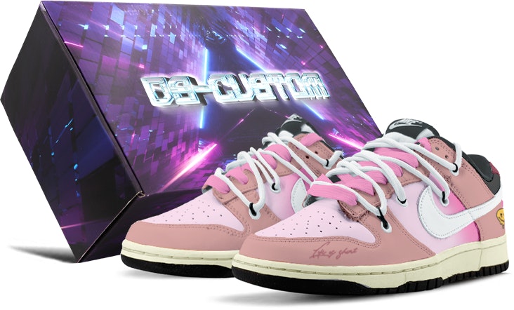custom-shoes-nike-dunk-low-pink-deconstructed-vibe