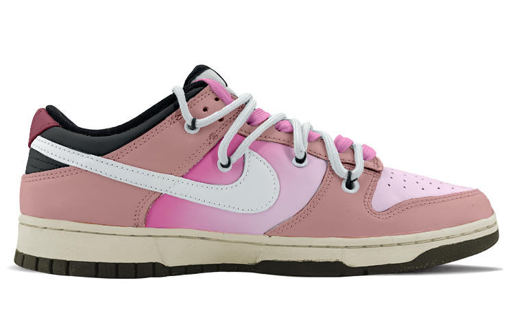 Lookbook [Kasut Custom] Nike Dunk Low 'Gaya Terurai Merah Jambu' DD1391-100(TeamK-豆沙霓虹S-BOX)