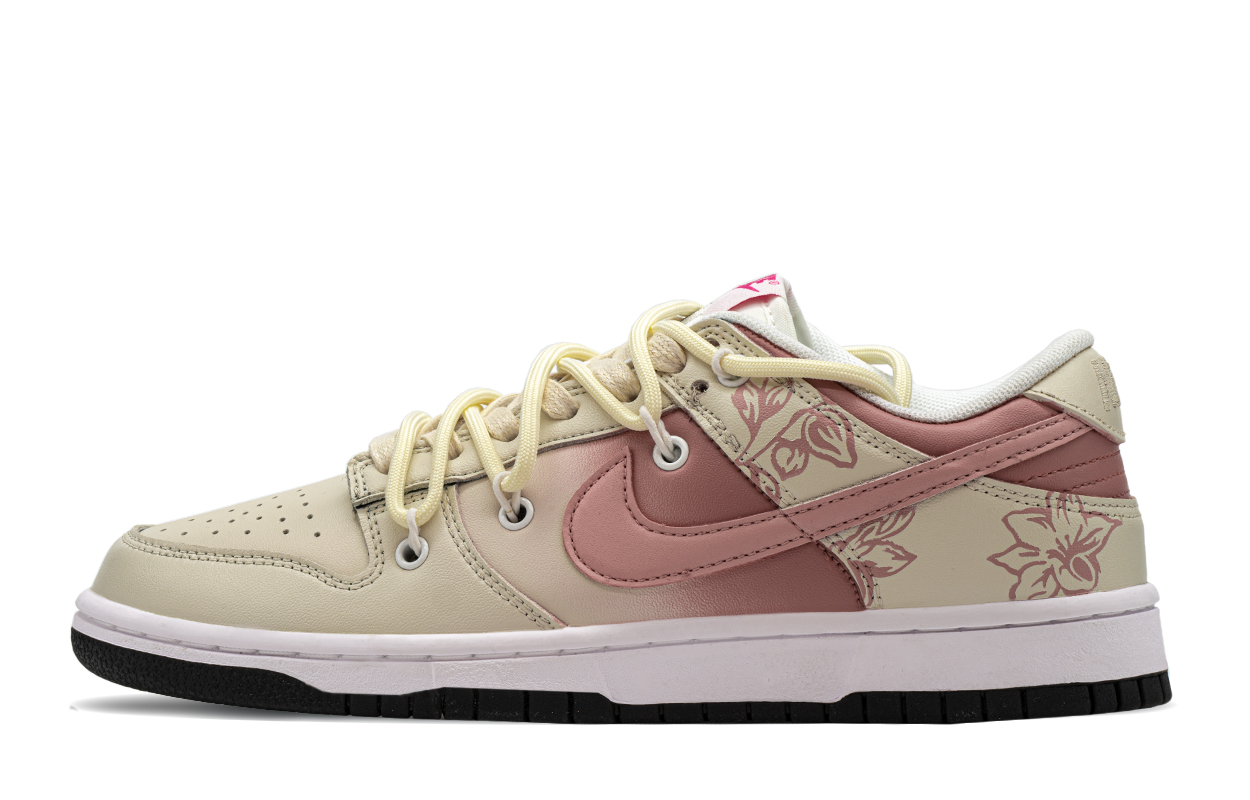 Order 【訂製球鞋】Nike Dunk FZBB 主題 粉色花紋 低筒 滑板鞋 GS 粉米色