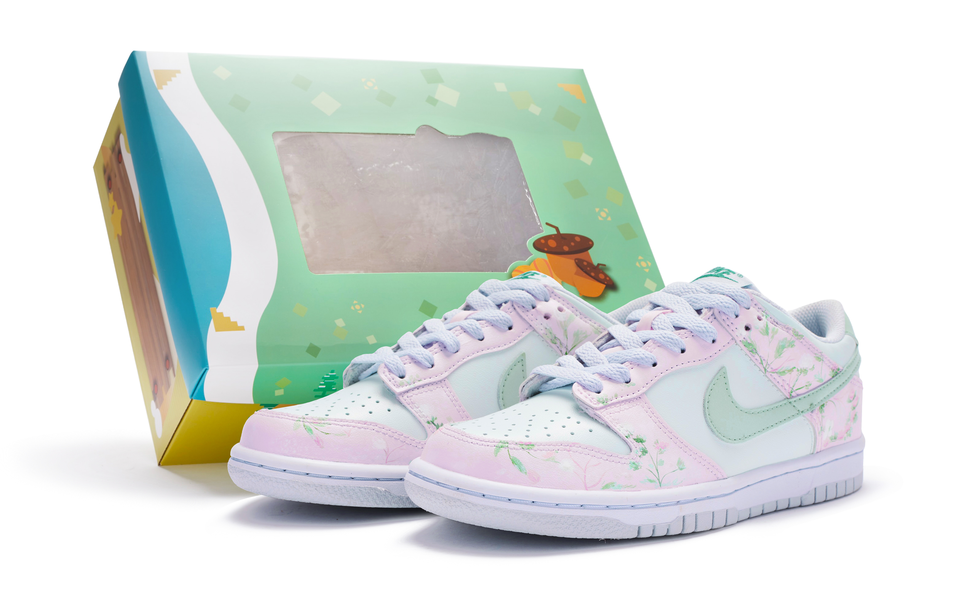 Order ナイキ ダンク ロー「ピンク フローラル」- カスタム シューズ FD1232-002(TeamR-女款夏日物语S-BOX)