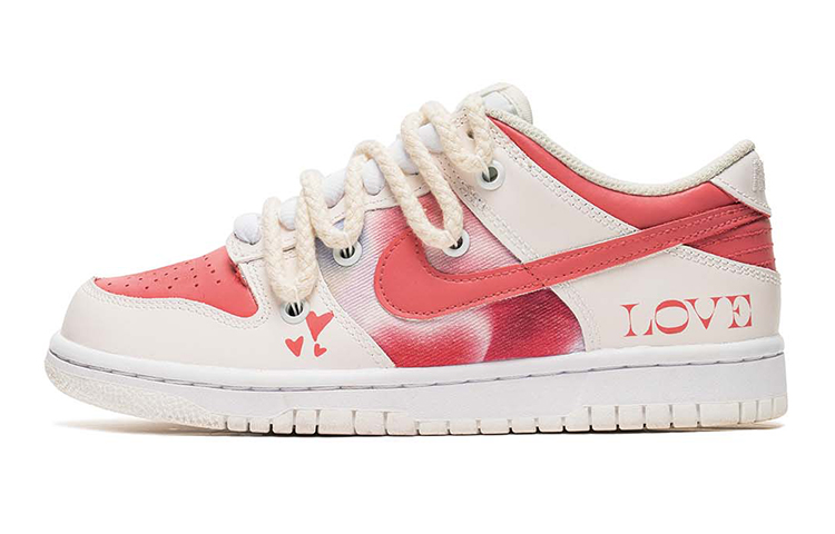 Buy 나이키 덩크 로우 '핑크 그래피티 하트' (커스텀) DH9765-100(TeamB-女款粉红爱心)