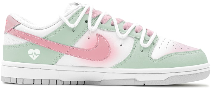 【定製籃球鞋】Nike Dunk Low 玫瑰戀人 特別鞋盒 防滑耐磨 低筒 板鞋 男款 粉綠 Order 【定製籃球鞋】Nike Dunk Low 玫瑰戀人 特別鞋盒 防滑耐磨 低筒 板鞋 男款 粉綠