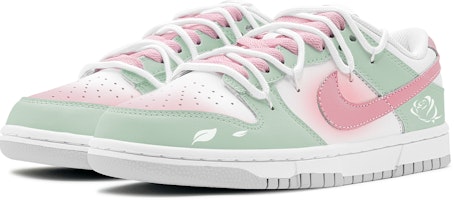 【カスタムシューズ】ナイキ ダンク ロー 'ピンク グリーン ローズ ラバー' DV0831-101(TeamS-粉绿玫瑰男S-BOX) Lookbook 【カスタムシューズ】ナイキ ダンク ロー 'ピンク グリーン ローズ ラバー' DV0831-101(TeamS-粉绿玫瑰男S-BOX)