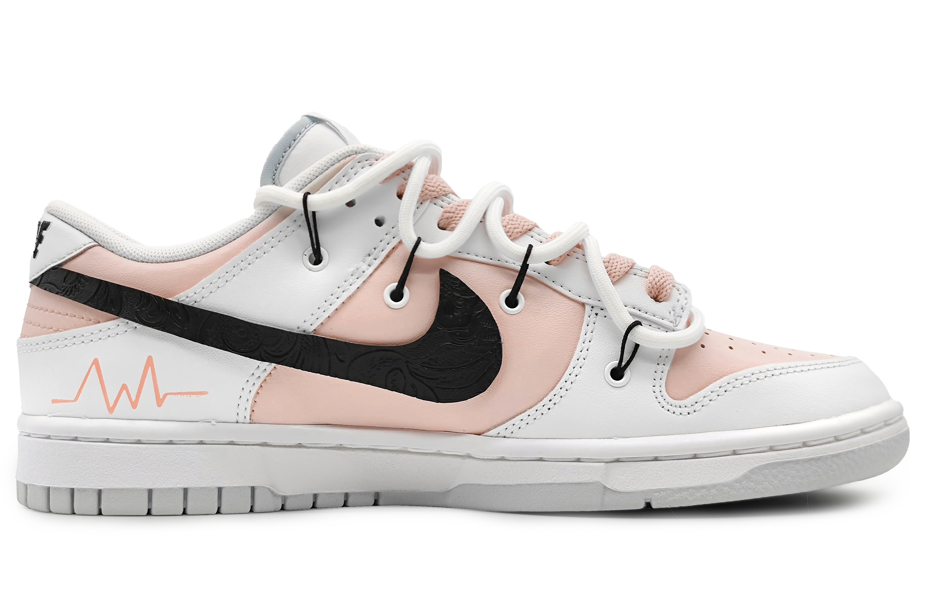 Order [Zapatos Personalizados] Nike Dunk Low 'Rosa Gris Camellia Amor' DV0831-101(Team16-男款指纹爱心粉)