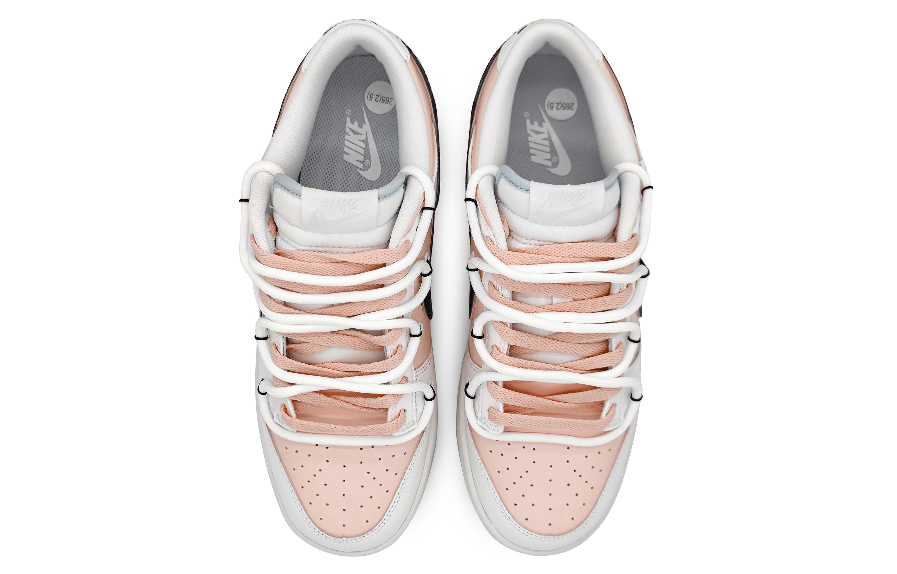 Shop [Zapatos Personalizados] Nike Dunk Low 'Rosa Gris Camellia Amor' DV0831-101(Team16-男款指纹爱心粉)