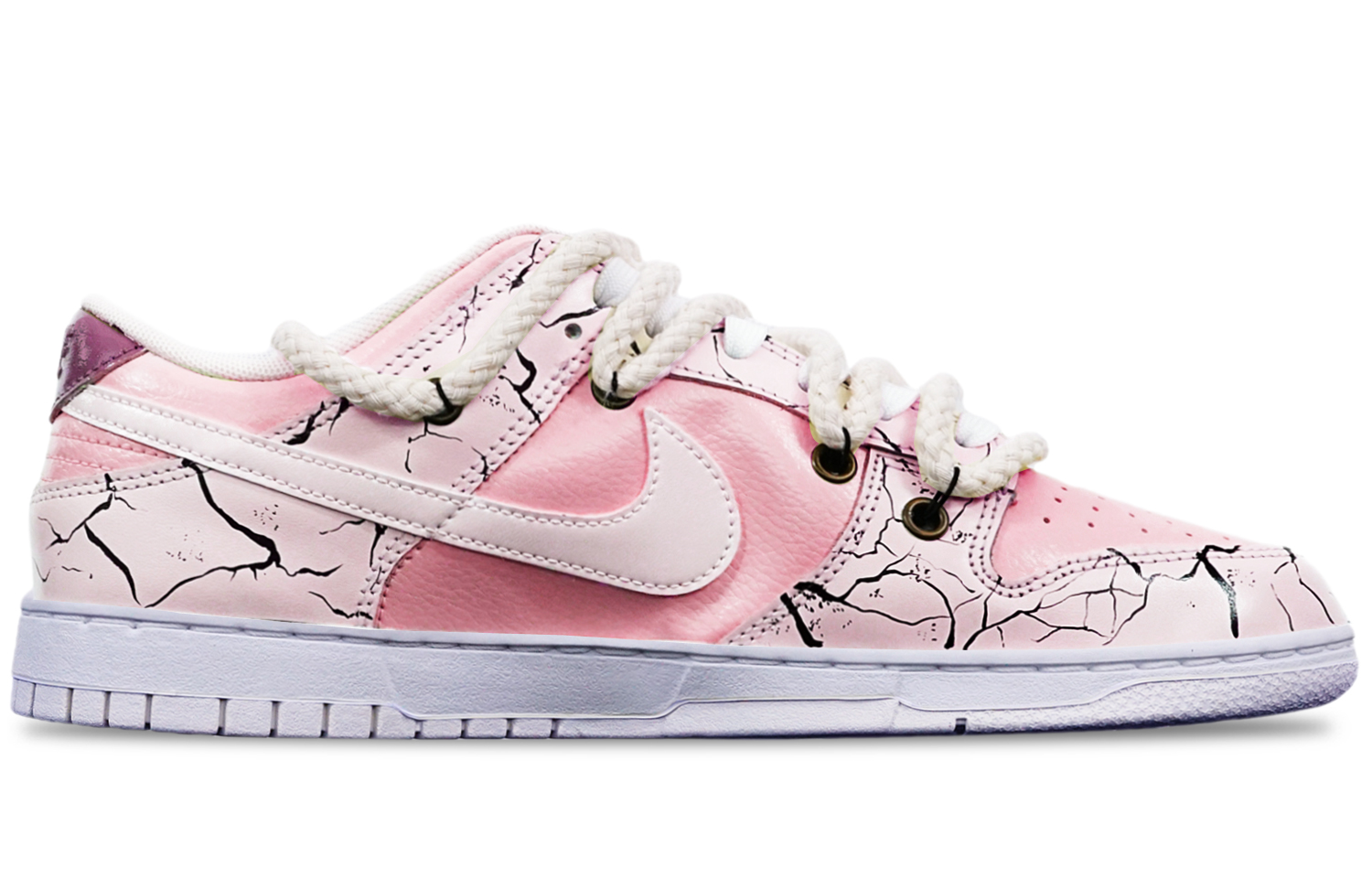 Order 나이키 덩크 로우 '핑크 마카롱' (커스텀) DH9765-100(TeamT-爆裂纹粉红白女S-BOX)