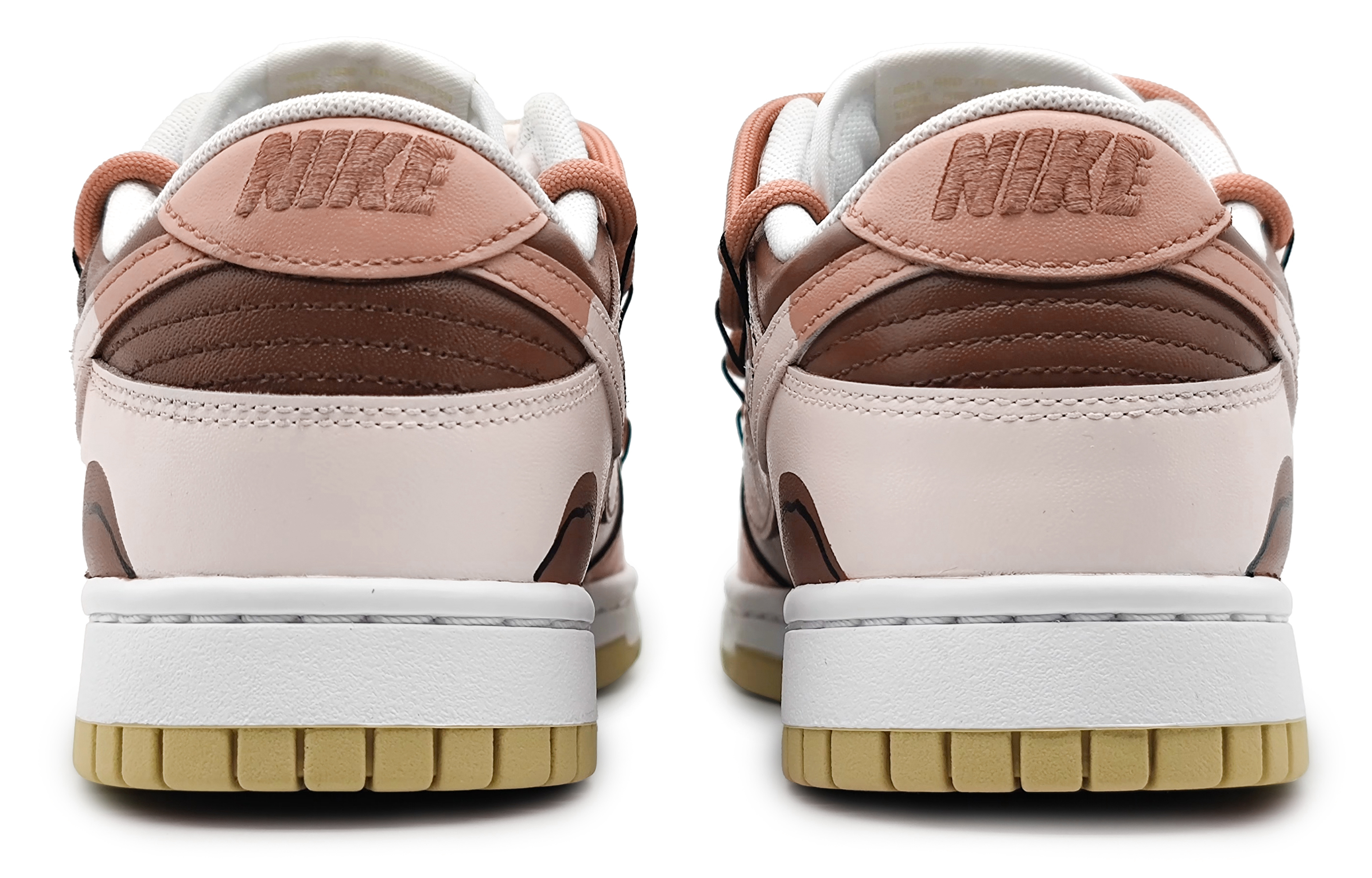 Purchase [定制鞋] Nike Dunk Low “粉色波纹拼接” DV0833-100(Team16-奶油milk粉棕2.0)