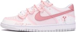 Order 【訂製球鞋】 Nike Dunk Low 月亮玫瑰粉色浪漫 低筒滑板鞋 GS 粉白