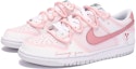 Shop 【訂製球鞋】 Nike Dunk Low 月亮玫瑰粉色浪漫 低筒滑板鞋 GS 粉白