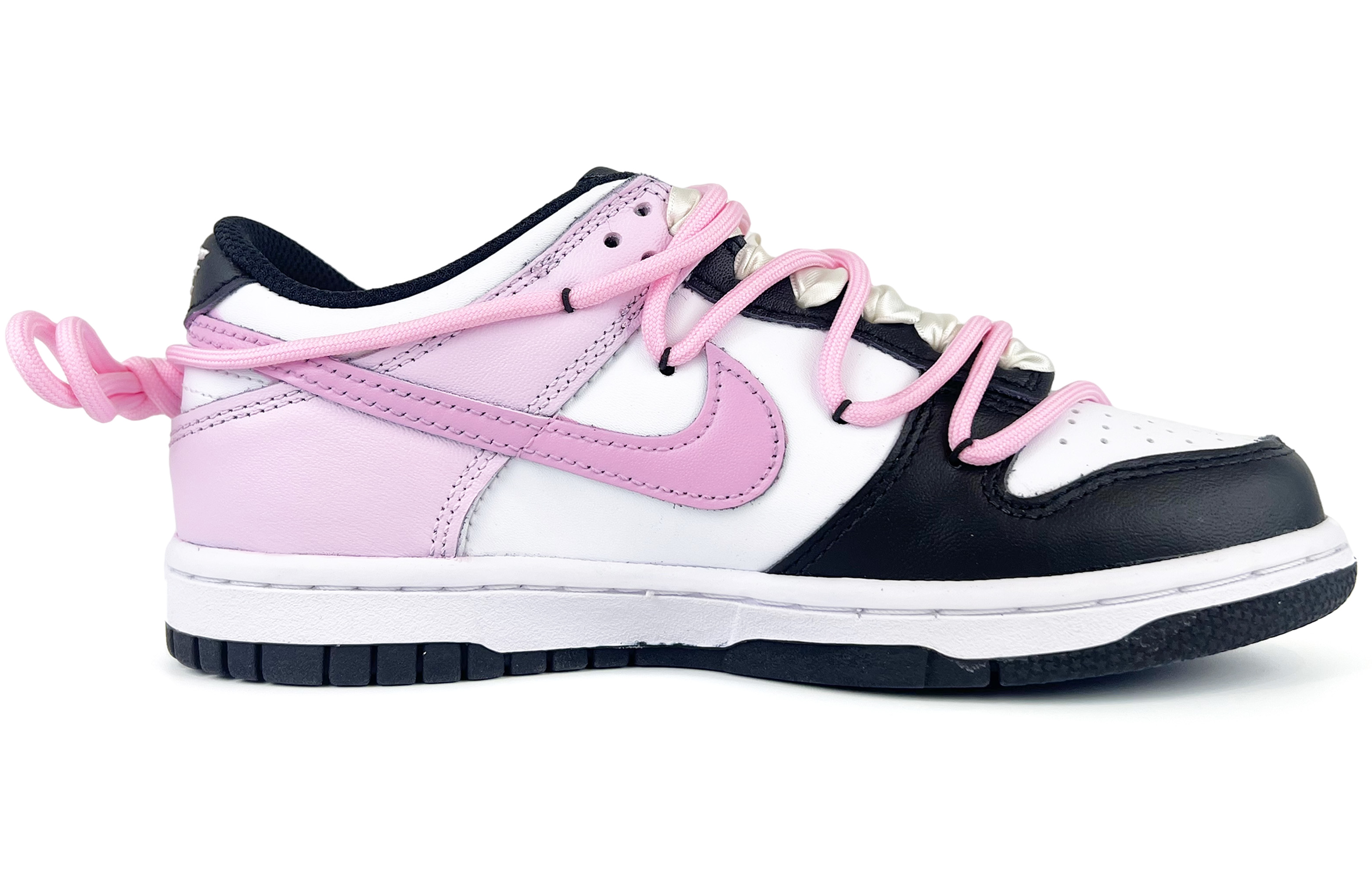 Order 나이키 덩크 로우 '핑크 팬더' (커스텀) CW1590-100(Team45-樱花粉熊猫)