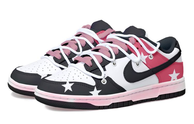 Lookbook Zapatillas Nike Dunk Low 'Panda Rosa Estrella Deconstruida' DH9765-002(Team拾玖-黑粉星星女S-BOX)