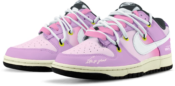 나이키 덩크 로우 '핑크퍼플 그라데이션' (커스텀) DD1391-100(TeamK-紫色霓虹S-BOX) Lookbook 나이키 덩크 로우 '핑크퍼플 그라데이션' (커스텀) DD1391-100(TeamK-紫色霓虹S-BOX)