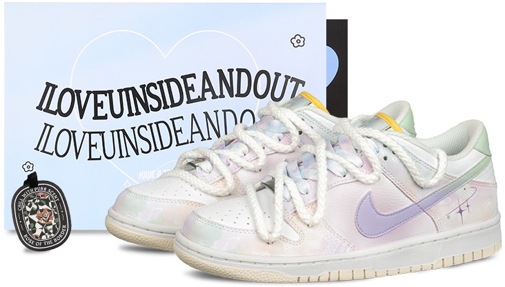 custom-shoes-nike-dunk-low-pink-purple-psychedelic-paisley