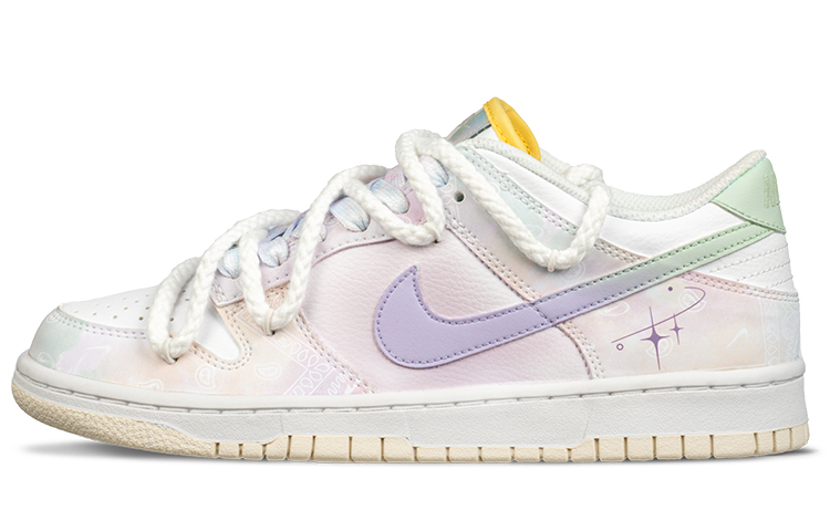 Order ナイキダンクロー『ピンクパープルサイケデリックペイズリー』カスタムシューズ FJ7707-131(Team62-星空腰果花)