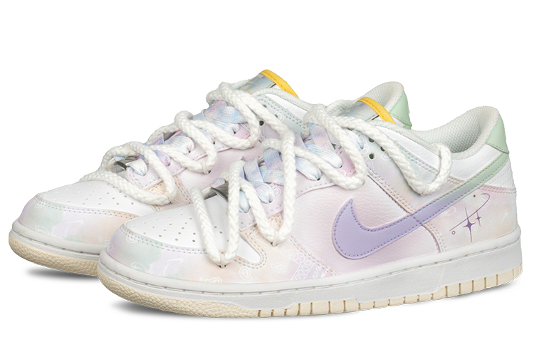 Shop ナイキダンクロー『ピンクパープルサイケデリックペイズリー』カスタムシューズ FJ7707-131(Team62-星空腰果花)