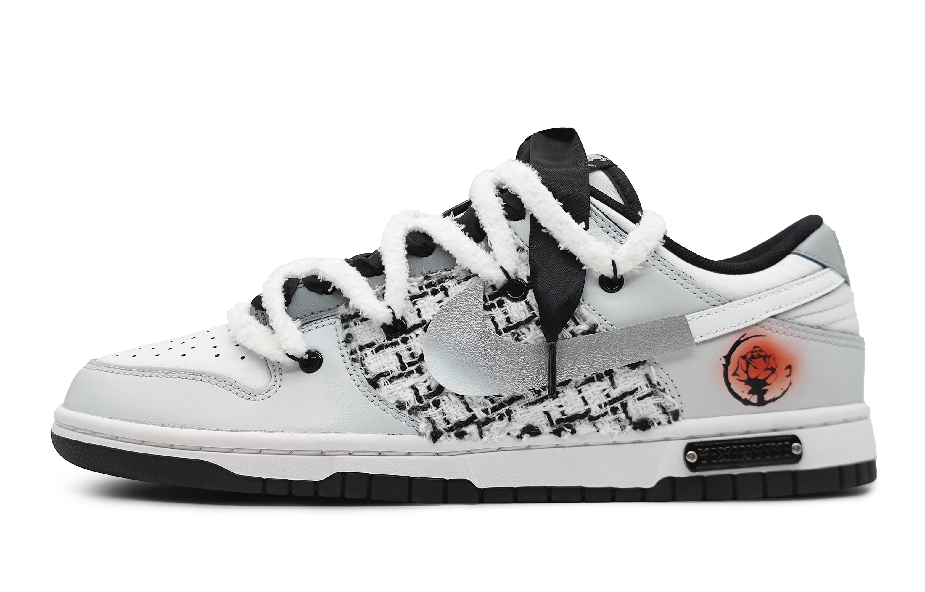 Order 나이키 덩크 로우 '핑크 로즈 디컨스트럭티드' (커스텀) CW1590-100(Team16-女款眷恋浅灰)