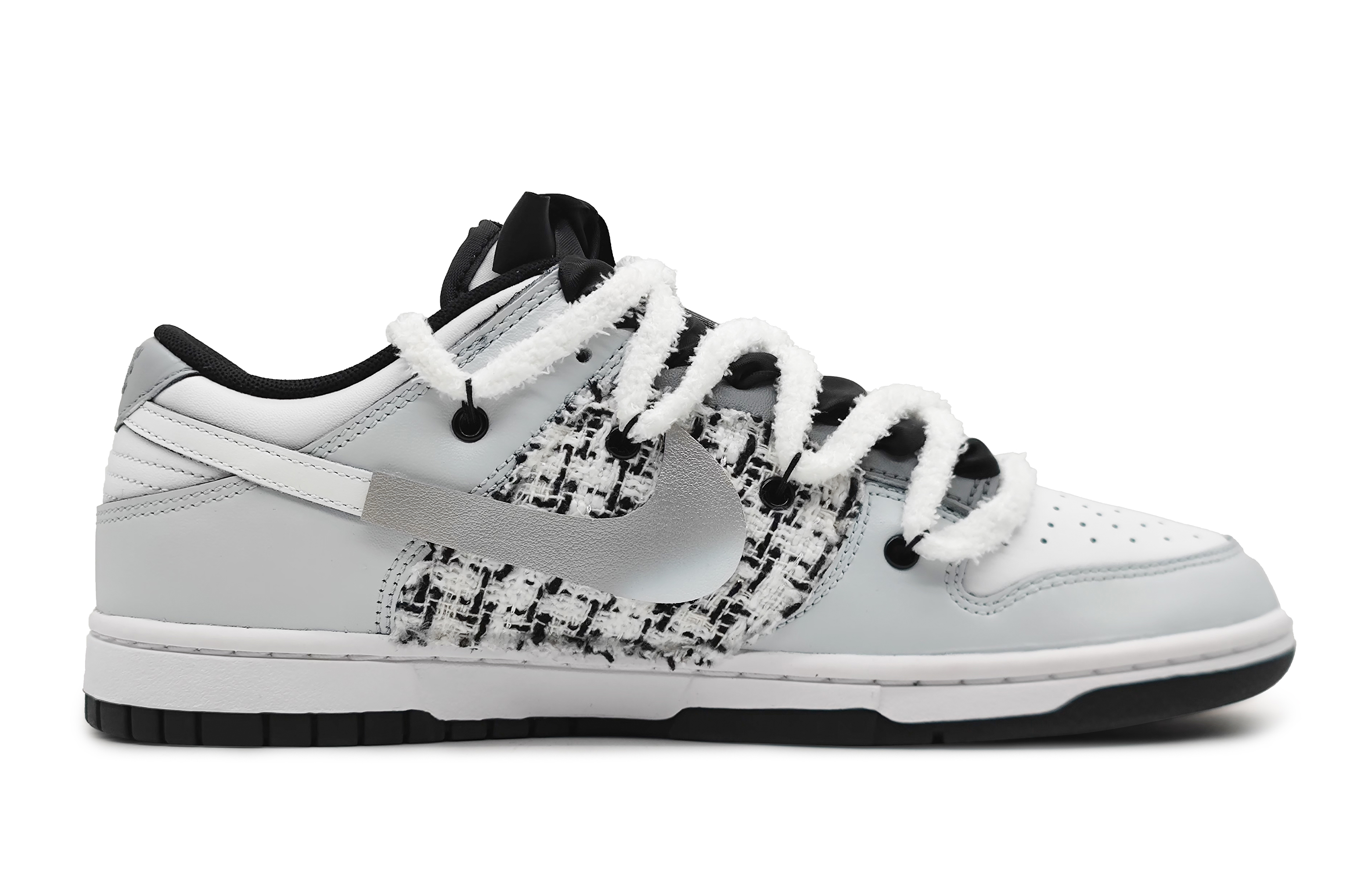 Lookbook 나이키 덩크 로우 '핑크 로즈 디컨스트럭티드' (커스텀) CW1590-100(Team16-女款眷恋浅灰)