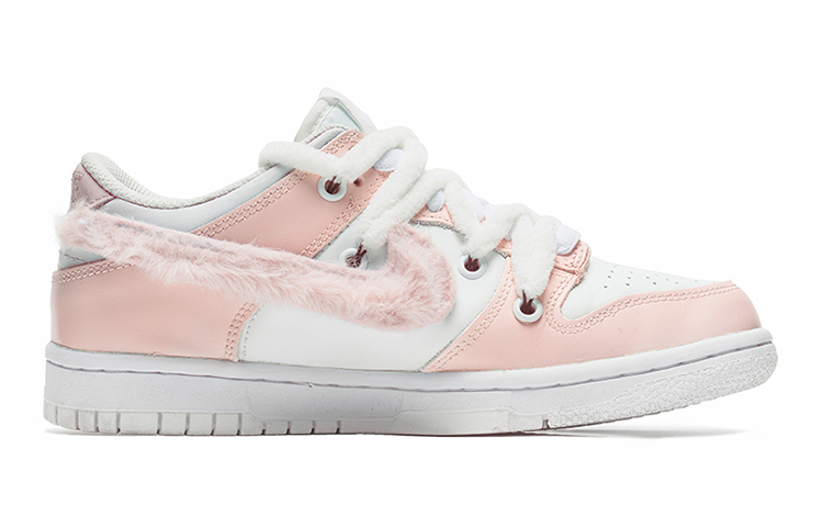 Order 【定制球鞋】Nike Dunk Low 野鶴製造 解構雙鞋帶 小狐狸 毛絨鉤子 櫻花 禮盒 低幫 板鞋 GS 粉白