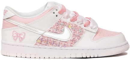 나이키 덩크 로우 "핑크 실버 샤넬 패치워크" (Nike Dunk Low "Pink Silver Chanel Patchwork") DH9765-100(TeamJ-女款喷绘拼贴粉白) Order 나이키 덩크 로우 "핑크 실버 샤넬 패치워크" (Nike Dunk Low "Pink Silver Chanel Patchwork") DH9765-100(TeamJ-女款喷绘拼贴粉白)