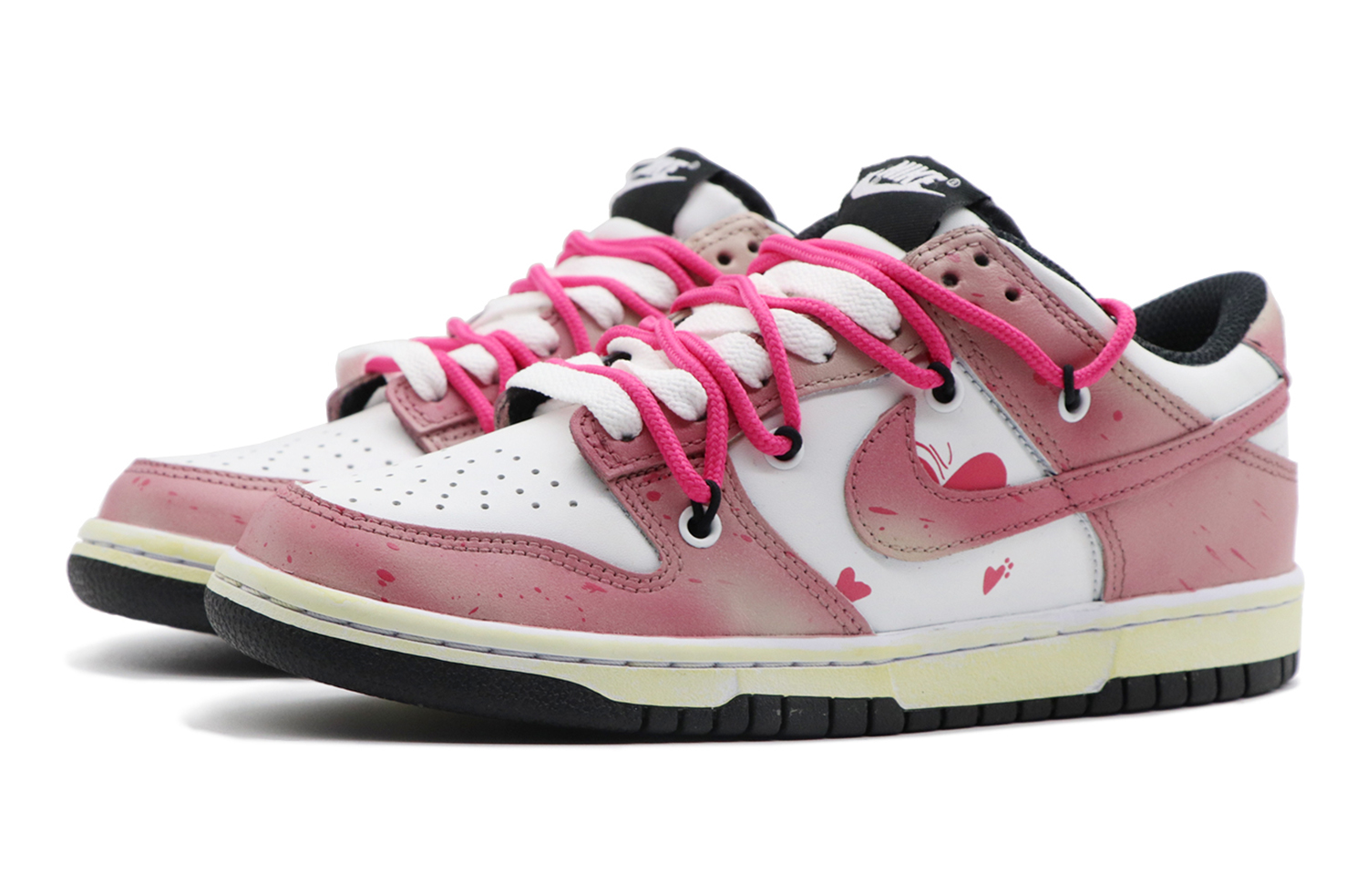 Lookbook [Zapatos personalizados] Nike Dunk Low 'Montaña Rosa Nevada' CW1590-100(Team98-女款桃红雪山)
