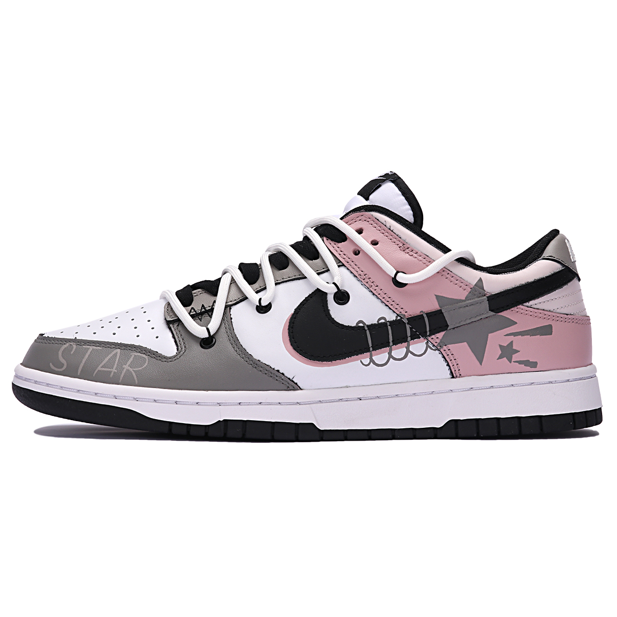 Buy [Sepatu Kustom] Nike Dunk Low 'Graffiti Bintang Pink' DD1391-100-466286