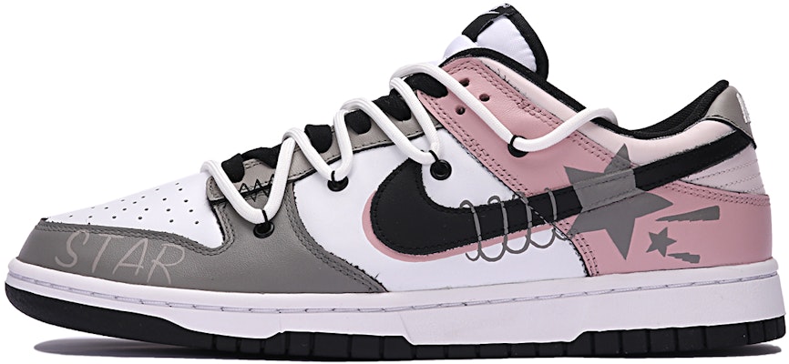 Nike Dunk Low カスタム ピンクスター落書き (Nike Dunk Low Custom Pink Star Graffiti) DD1391-100-466286 Buy Nike Dunk Low カスタム ピンクスター落書き (Nike Dunk Low Custom Pink Star Graffiti) DD1391-100-466286