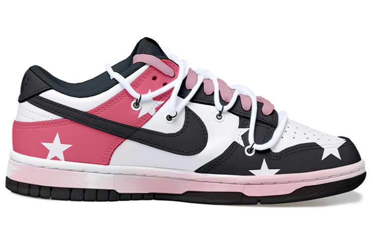 Order [Zapatos Personalizados] Nike Dunk Low 'Panda Estrella Rosa' DD1391-100(Team拾玖-黑粉星星男S-BOX)
