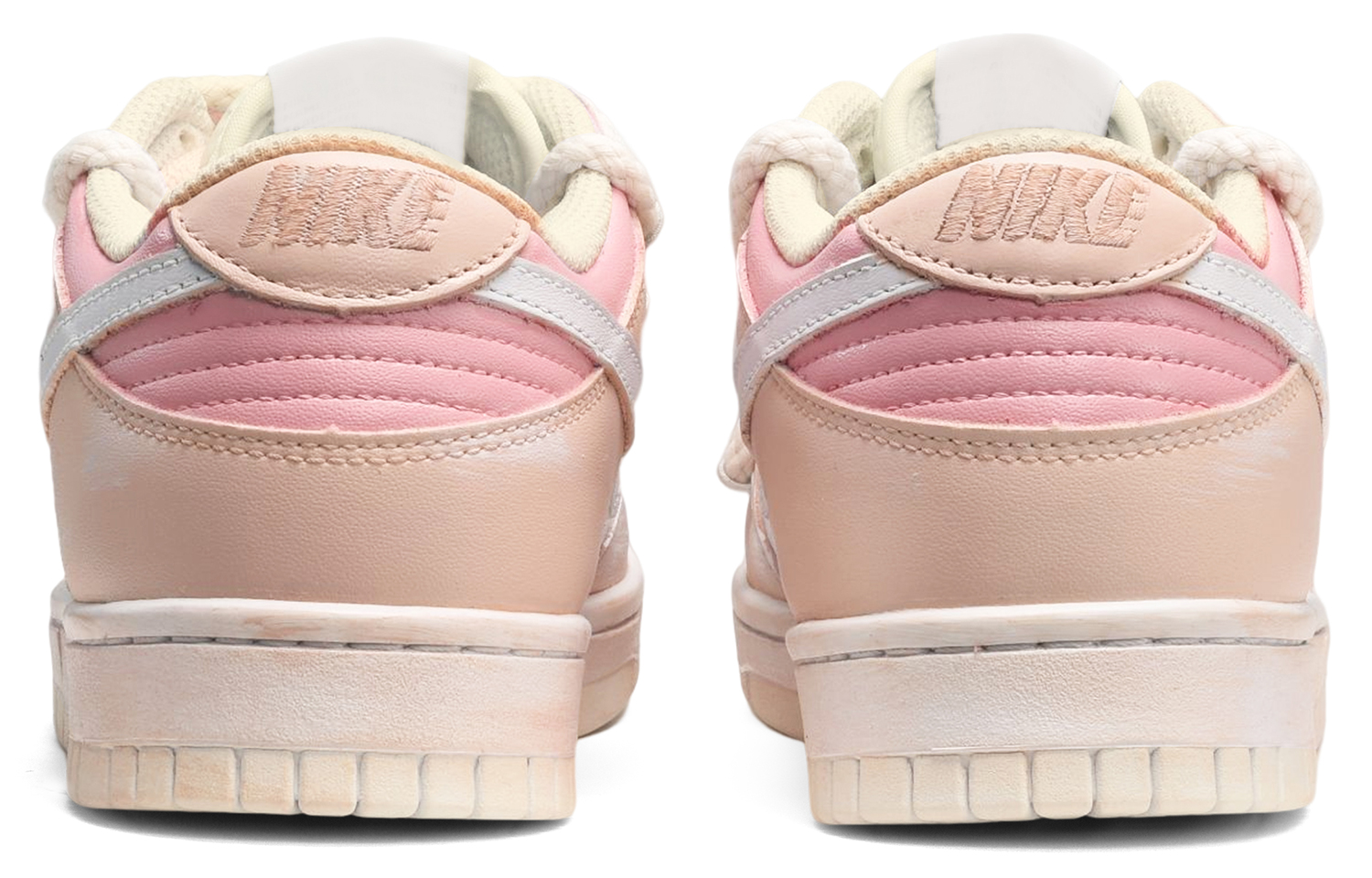 Shop 【定制球鞋】 Nike Dunk Low 解構風 潮流符號 滿天星 低幫 板鞋 男款 粉白