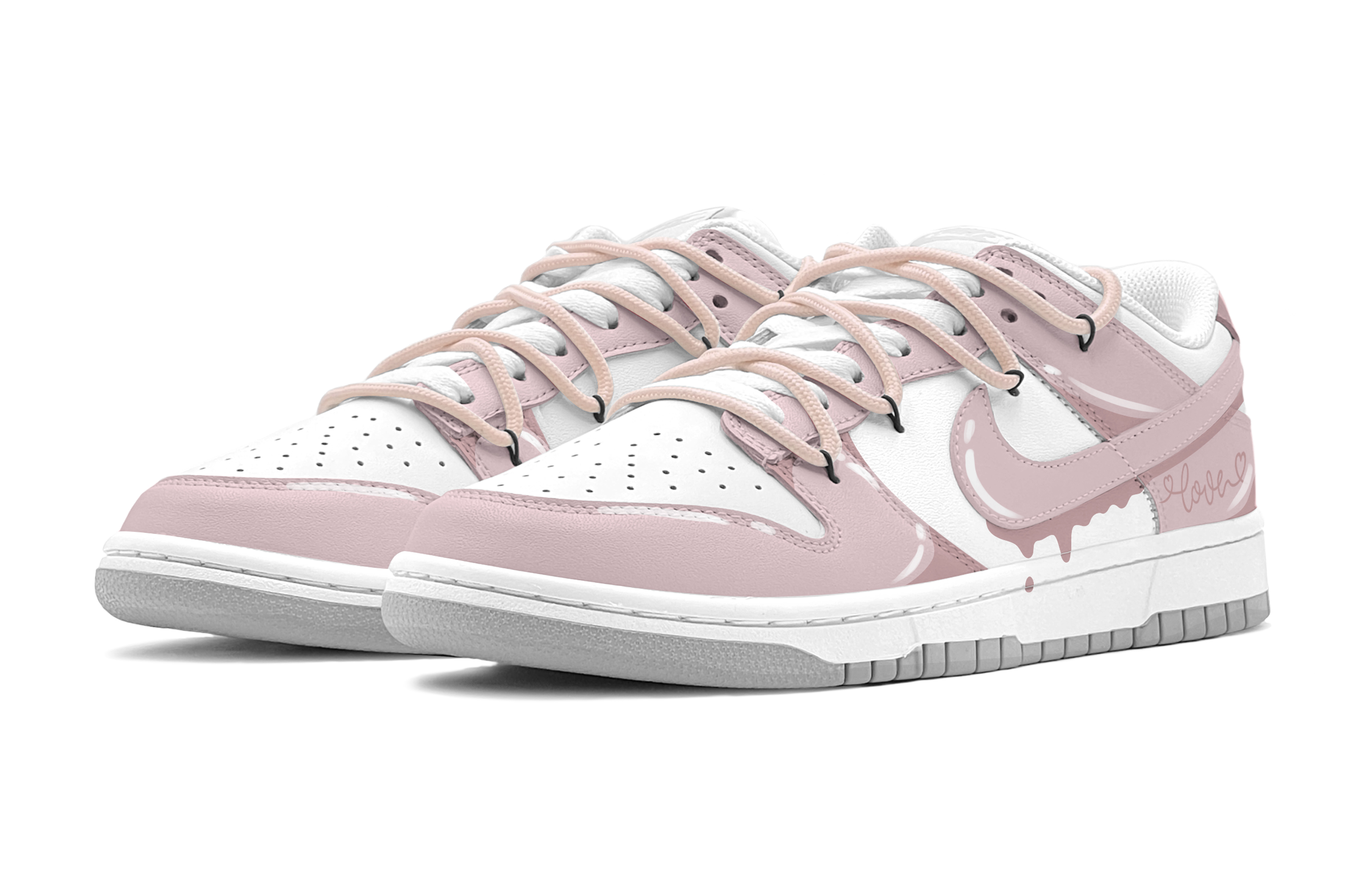 Lookbook [Custom Shoes] Nike Dunk Low 'Pink Sweetheart'