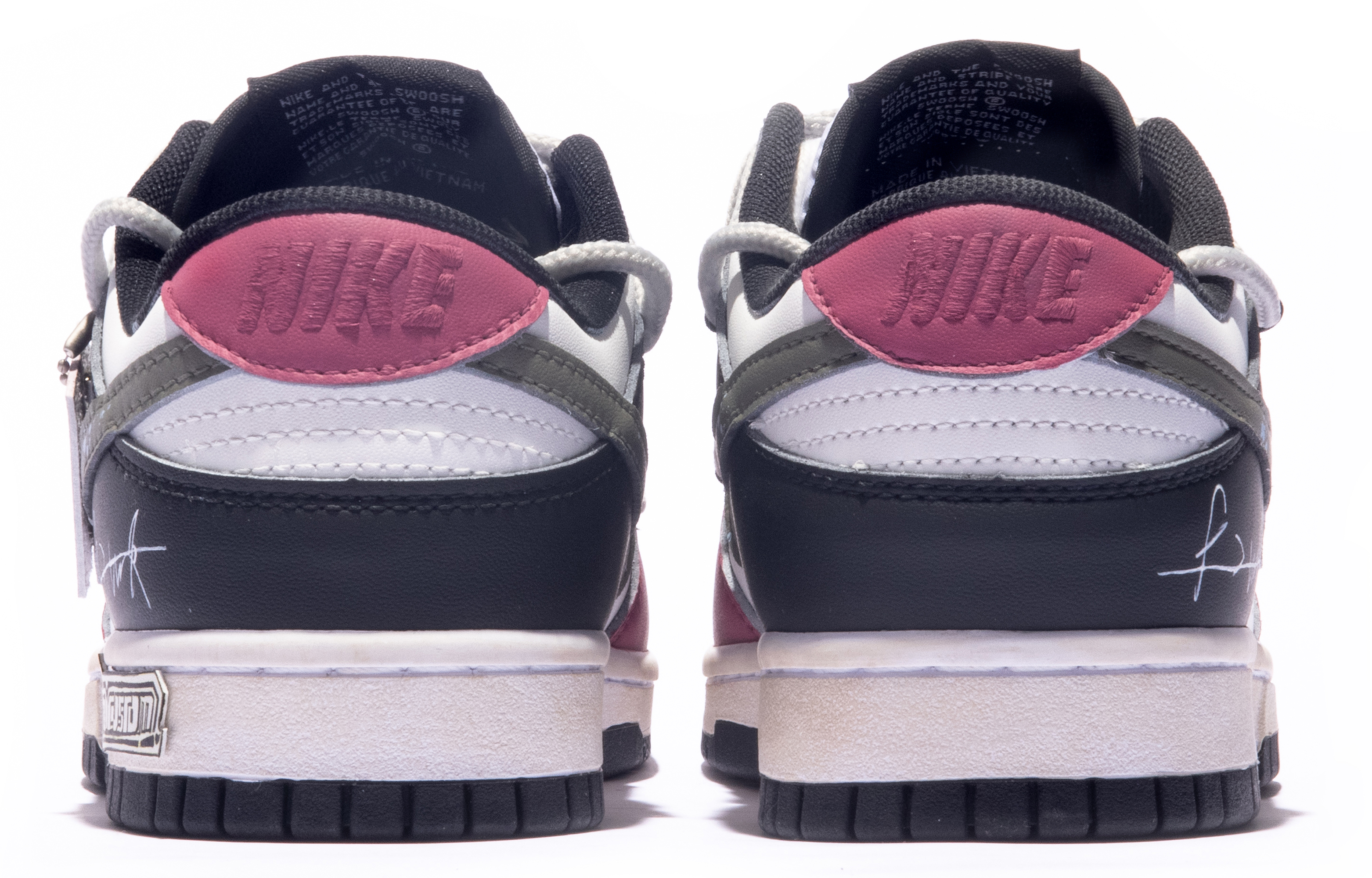 Shop [Zapatillas Personalizadas] Nike Dunk Low 'Rosa Blanco Negro' DD1391-100(TeamM-男款粉红拉法S-BOX)